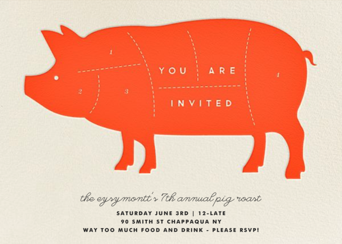 pig roast invite